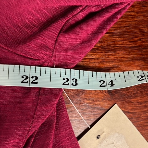 Nurture Womens Knit Tunic 2X Wine Red Pullover Embroidery Peplum Hem Soft Casual - Picture 12 of 14